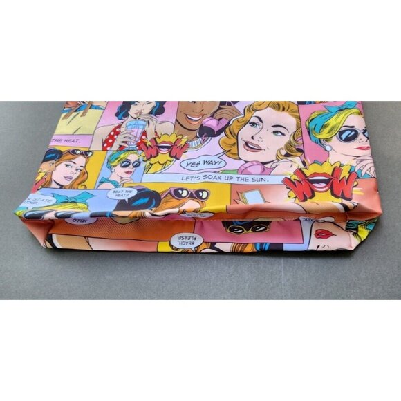 Estee Lauder Tote Comic Theme Beach Shopper Bag Large 12x17 Cartoon Purse - Picture 5 of 5